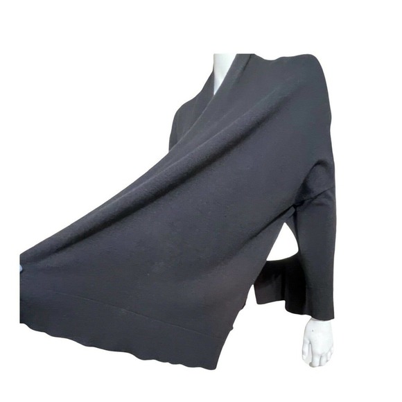 H By Halston Size XS Women’s Cardigan Sweater dolman Sleeve Open-Front Black - Picture 4 of 10